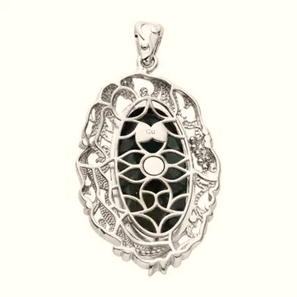 African Malachite Gemstone Pendant - Picture 3 of 5